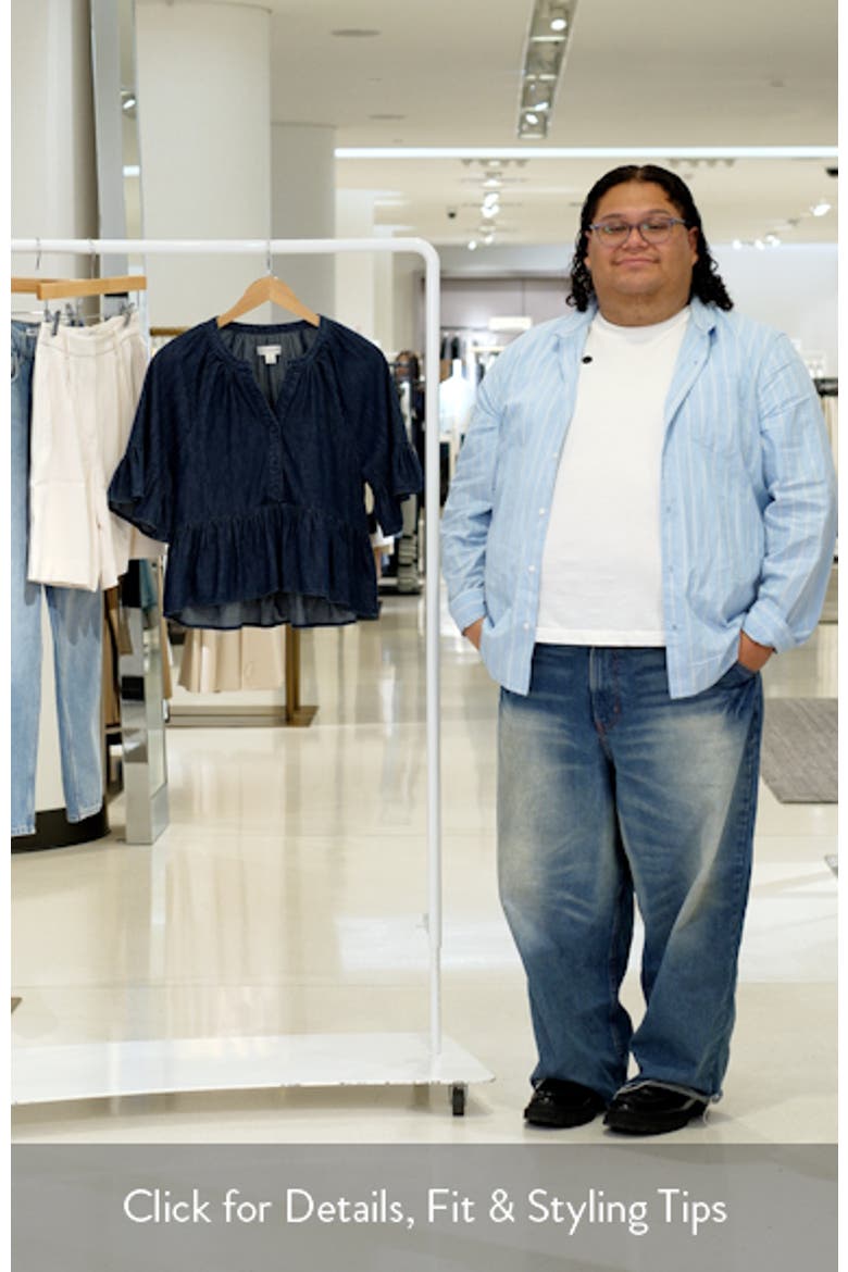 Cotton Chambray Peplum Top video