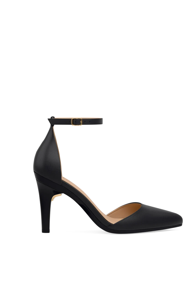 Pashion Footwear The D'Orsay 4" Stiletto Convertible Heel, Alternate, color, Coal Leather