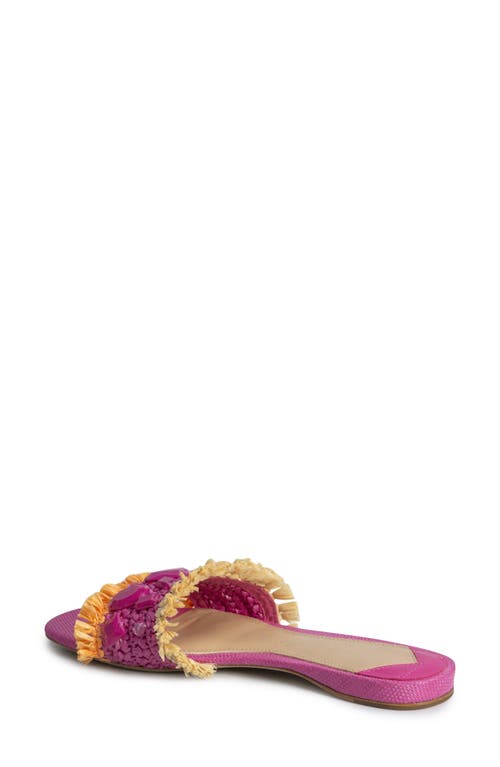 Kate Spade Bora Bora Jewel Raffia Slide Sandals In Pink