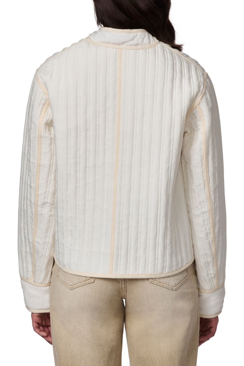 Textured Quilted Button-Up Jacket, Alternate, color, FRESH CREAM/ LIGHT BEIGE