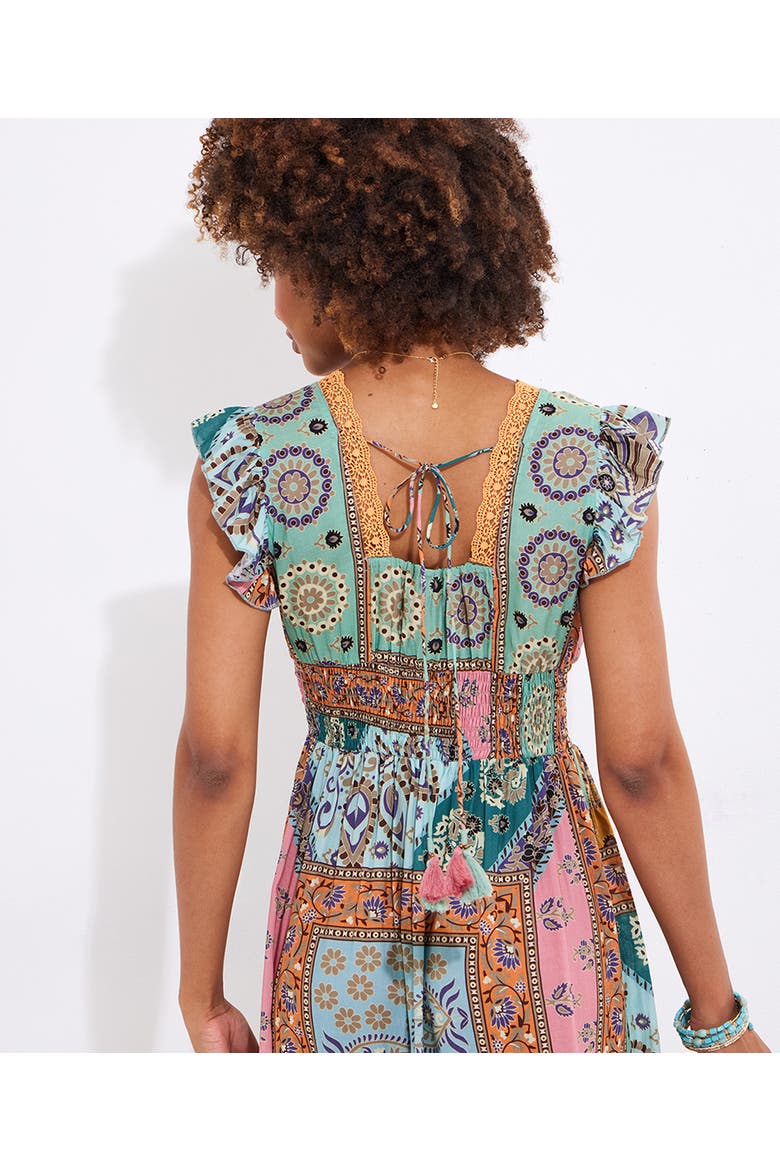 Patchwork Slit Maxi Dress, Alternate, color, MULTI PATCHWORK