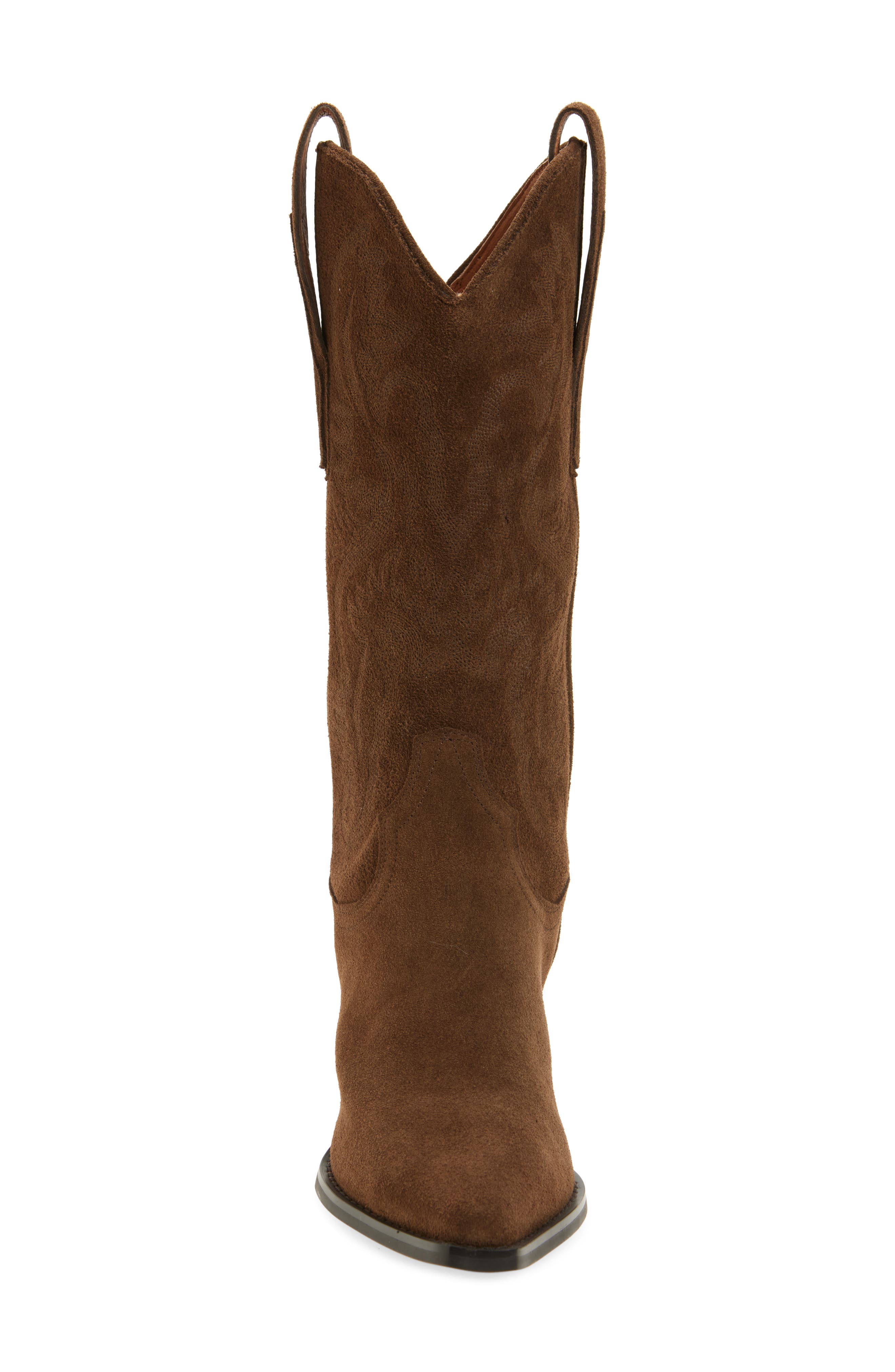 Jeffrey Campbell Dagget Western Boot, Alternate, color, Brown Suede