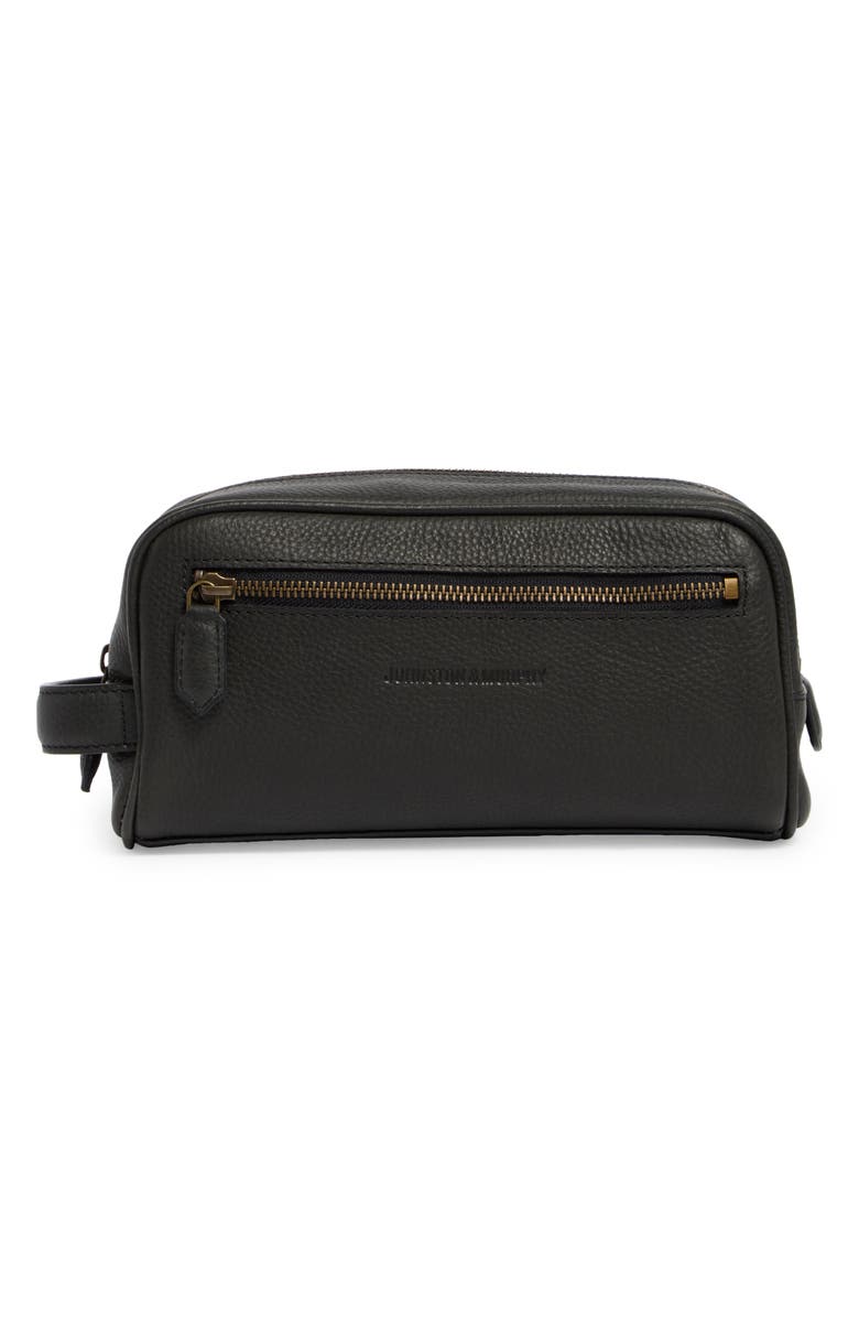 Johnston & Murphy Pebbled Leather Dopp Kit, Main, color, 