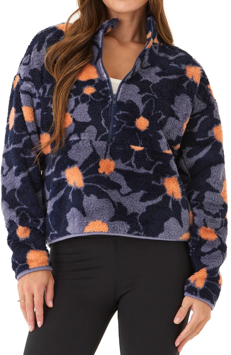 Threads 4 Thought Josephine Half Zip High Pile Fleece Pullover, Main, color,