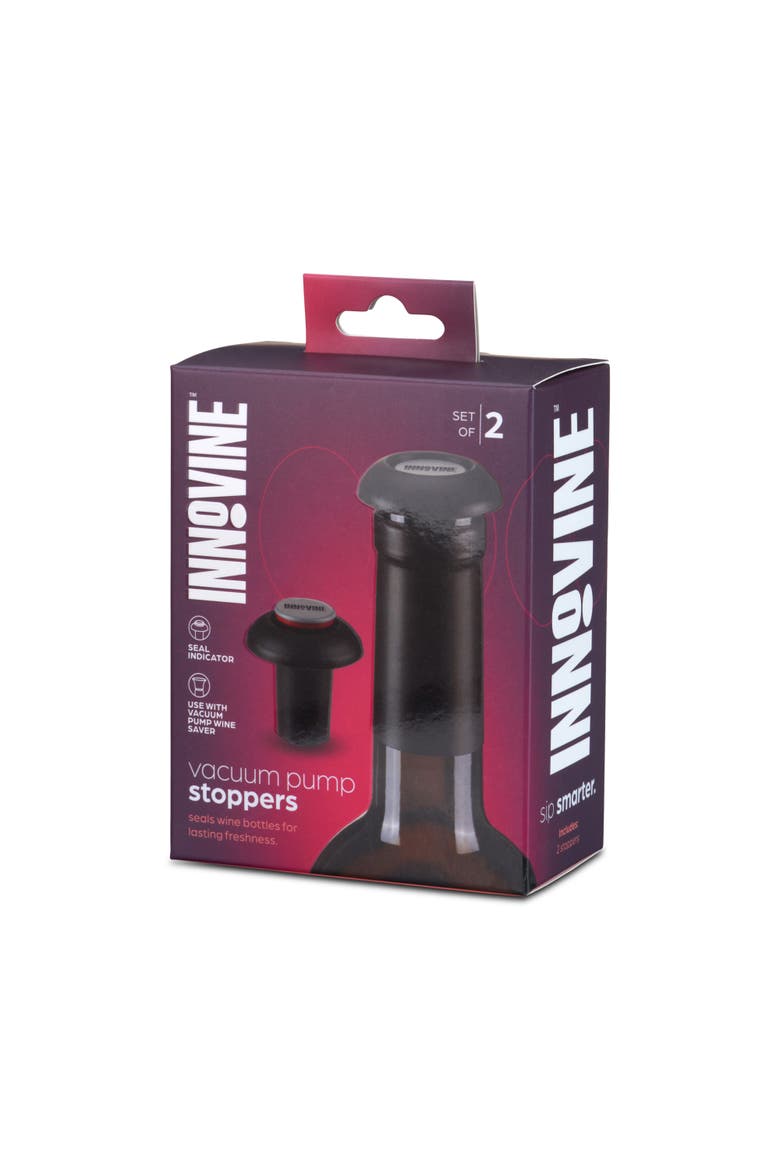 Vacuum Pump Stoppers Set of 2, Alternate, color, Black