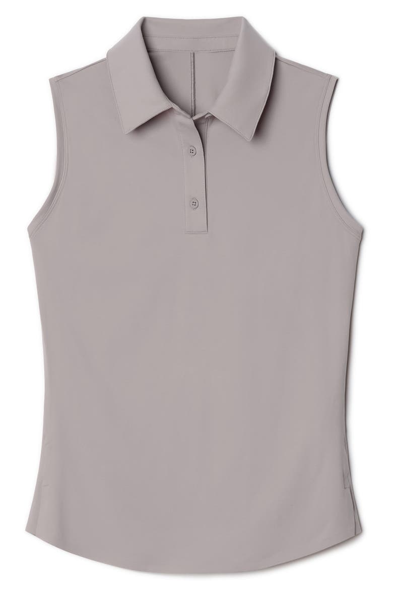 Course to Court Sleeveless Polo, Alternate, color, TAUPE MIST
