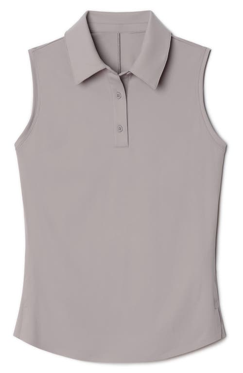 Shop Rhone Course To Court Sleeveless Polo In Taupe Mist