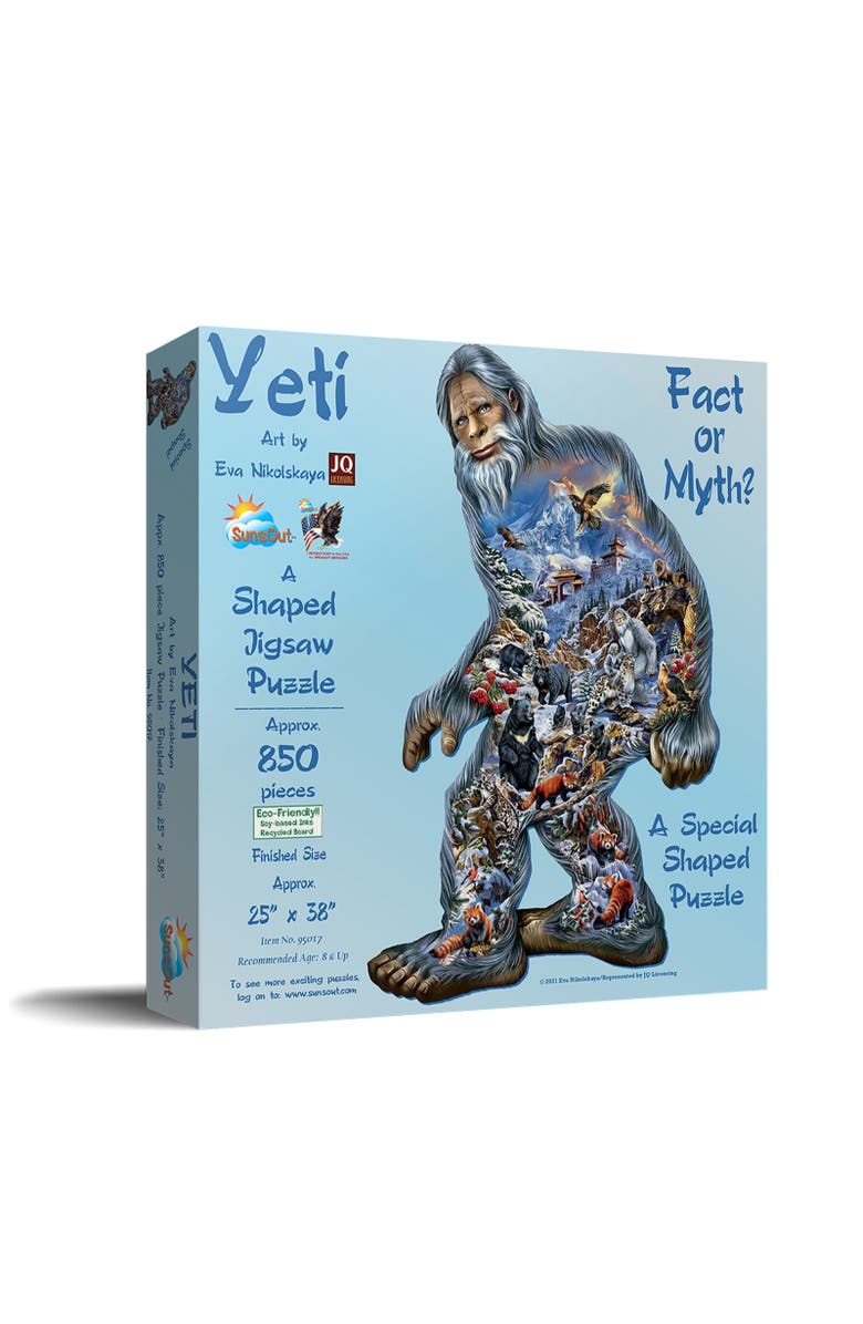 Sunsout Yeti 850 piece Jigsaw Puzzle for Adults Special Shape, Main, color, Multicolor