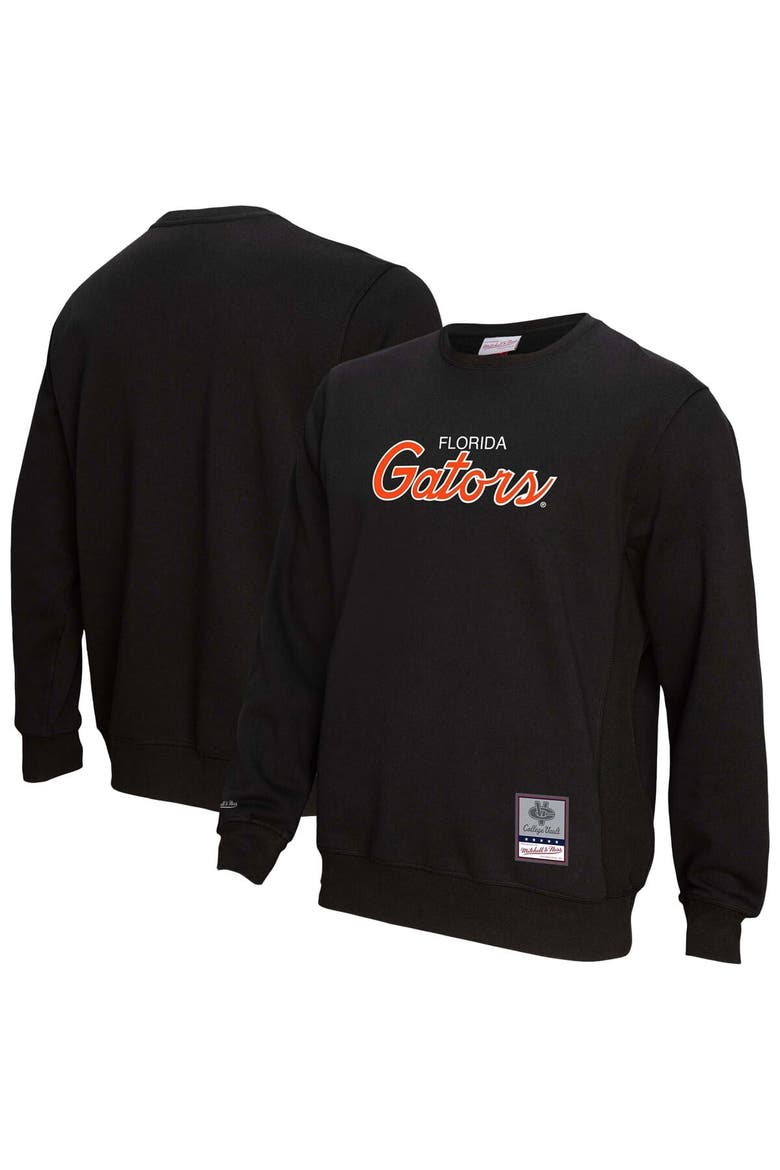 Men's Mitchell & Ness  Black Florida Gators Elite Script Pullover Sweatshirt, Main, color, Black