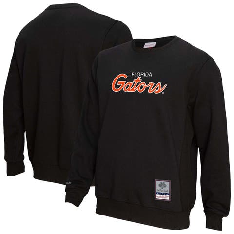 Men's Mitchell & Ness  Black Florida Gators Elite Script Pullover Sweatshirt