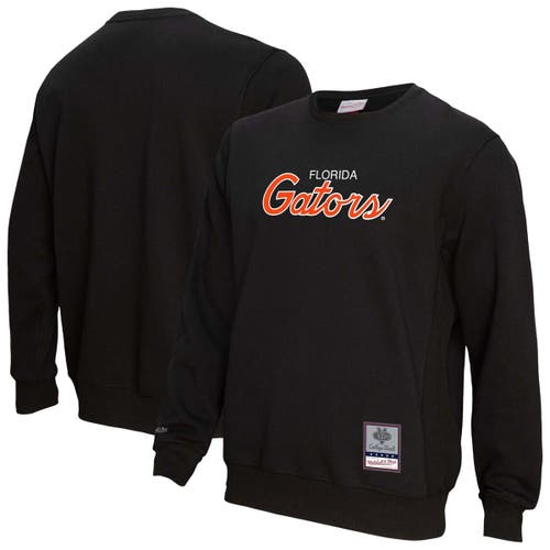 Mitchell & Ness Black Florida Gators Elite Script Pullover Sweatshirt