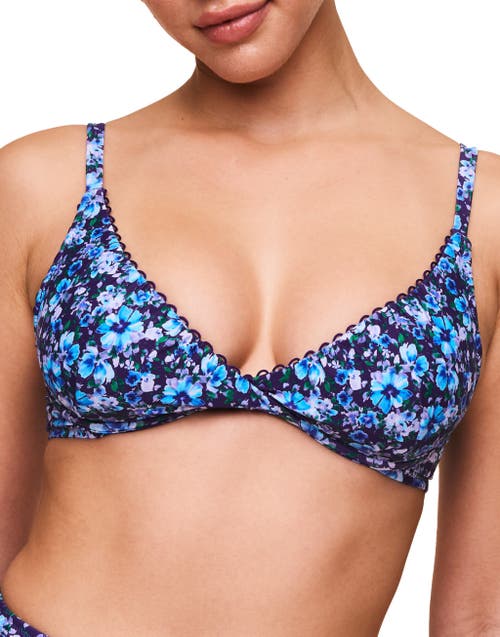 Shop Adore Me Pilar Swimwear Bikini Top In Floral Purple