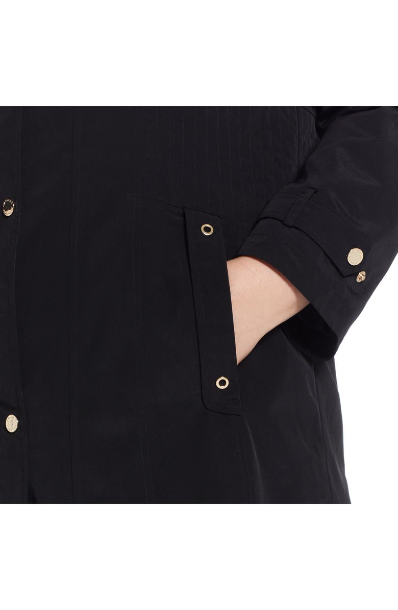 Gallery Water Resistant Raincoat, Alternate, color, Black