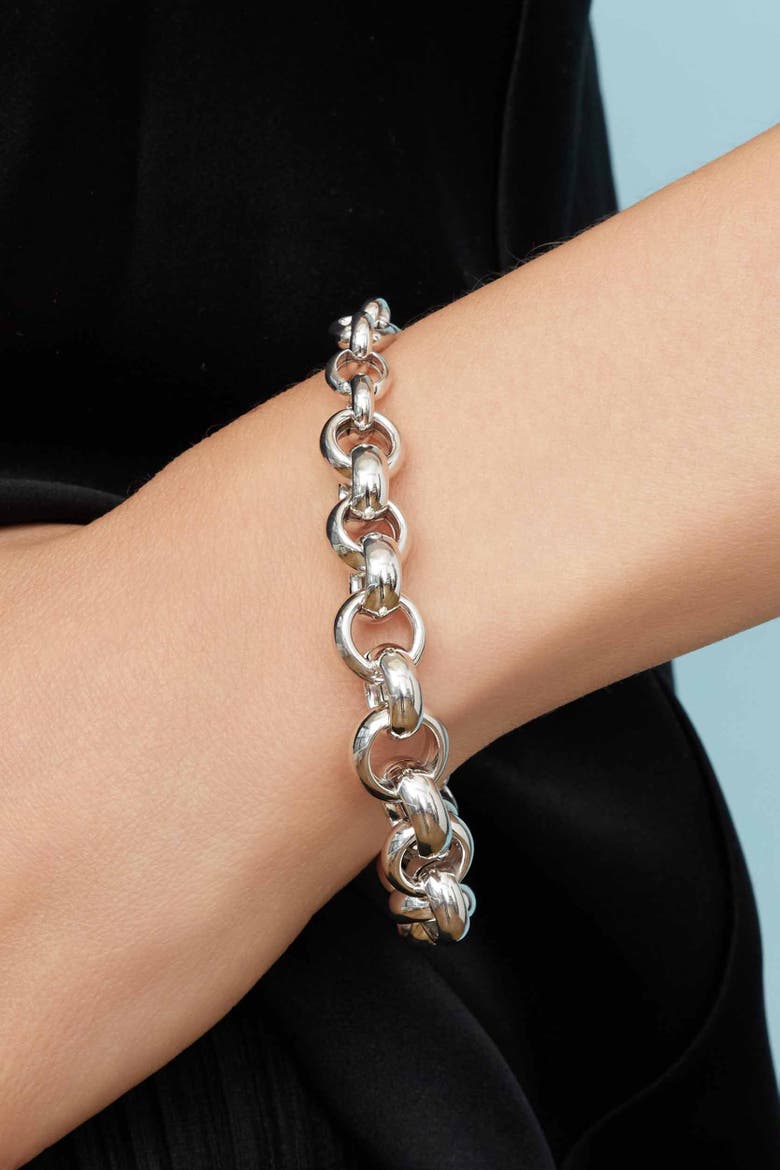 Roll With It Rolo Bracelet in Sterling Silver, Alternate, color, Silver