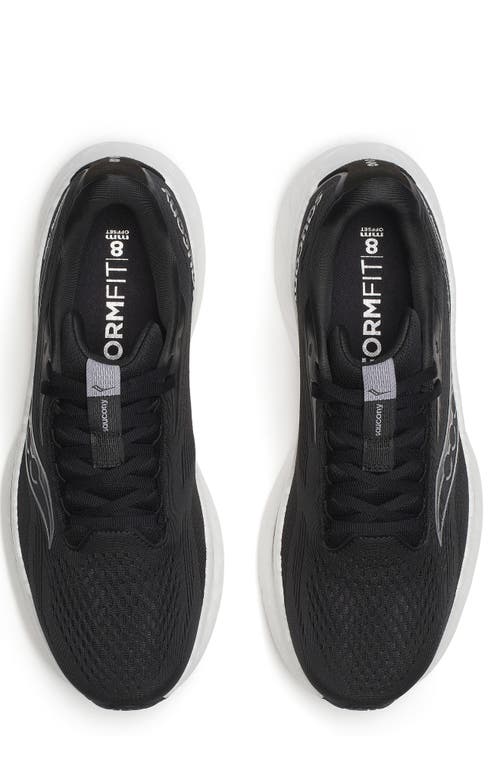 Saucony Ride 18 Running Shoe In Black/white