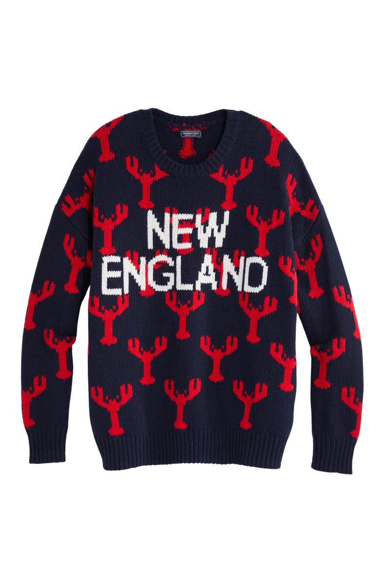 vineyard vines New England Lobster Wool Blend Sweater, Alternate, color,