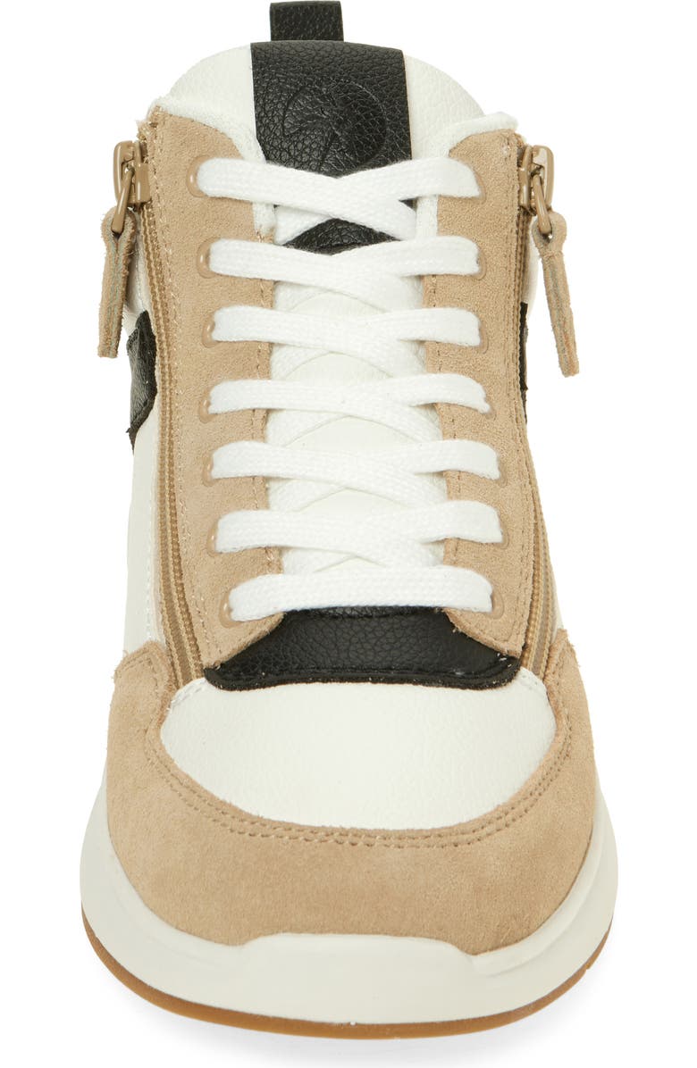 BILLY Footwear Comfort Double Zip High Top Sneaker, Alternate, color, White/ Black