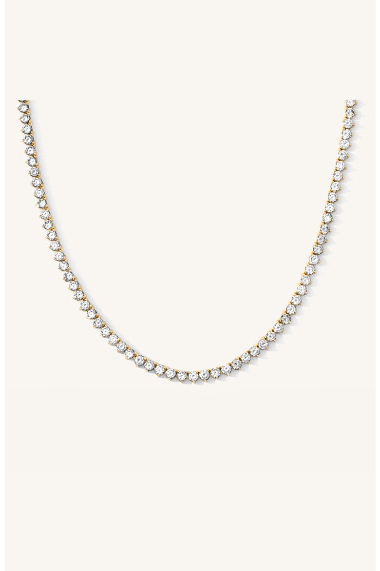 Carissa Tennis Necklace, Main, color, Gold