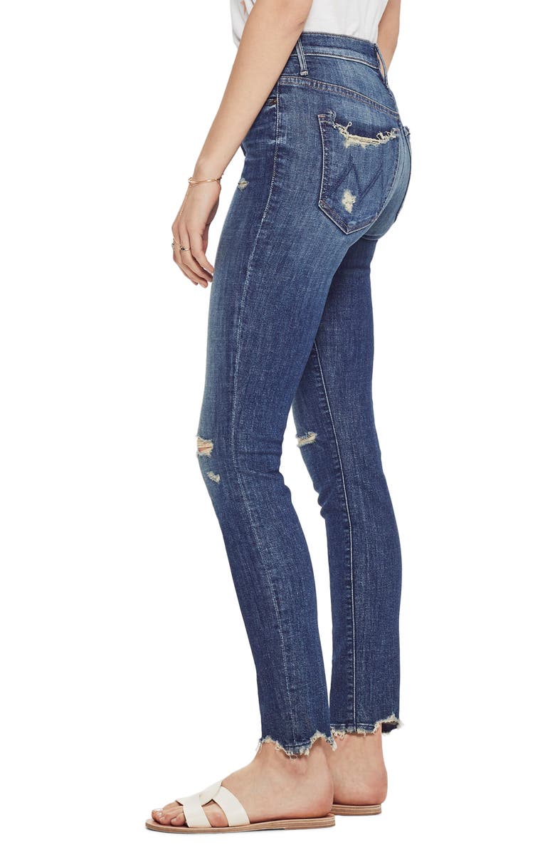 MOTHER The Stunner Chew High Waist Ankle Skinny Jeans, Alternate, color,