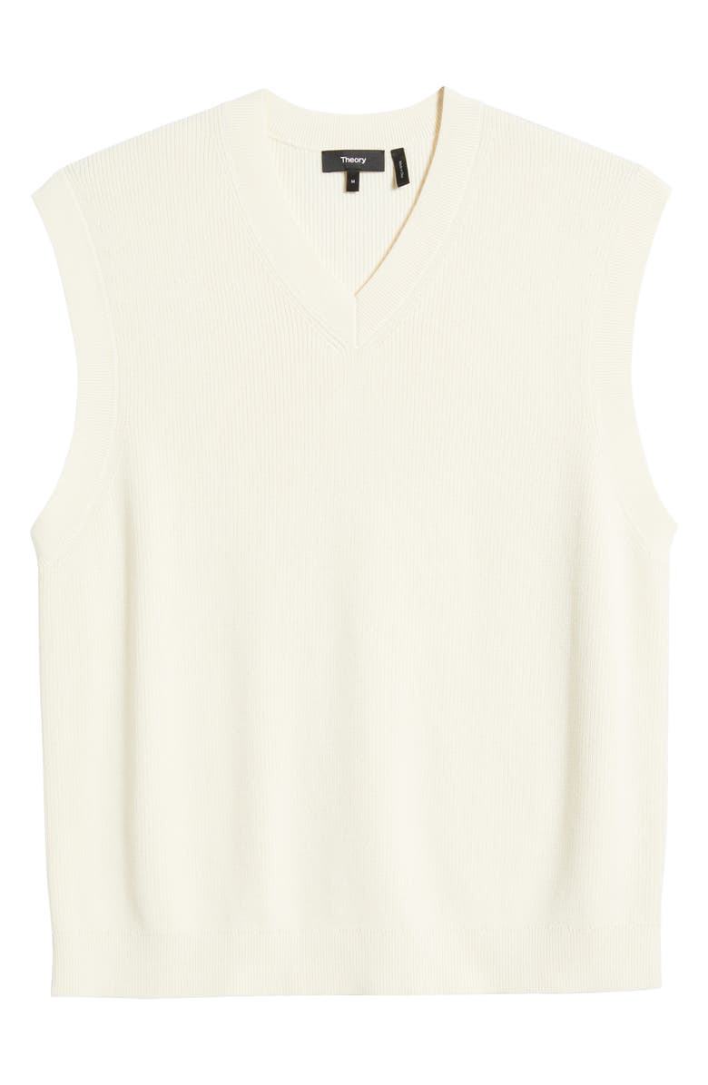 Theory Rib Sweater Tank, Alternate, color, Eggshell