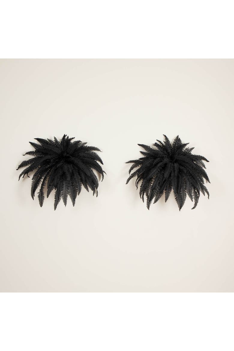 48-in Artificial Halloween Black Boston Fern - Set of 2, Alternate, color, Black