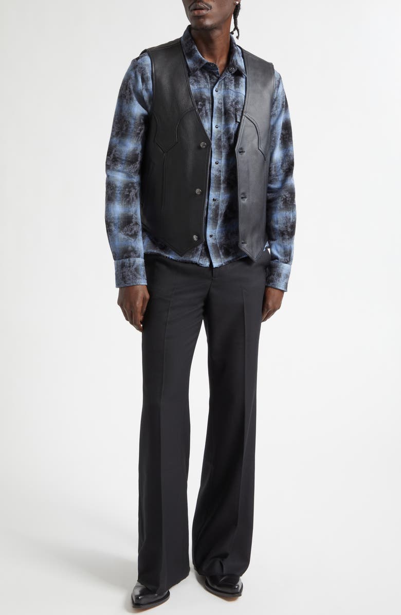 MIDNIGHT RODEO Leather Vest, Alternate, color, Black