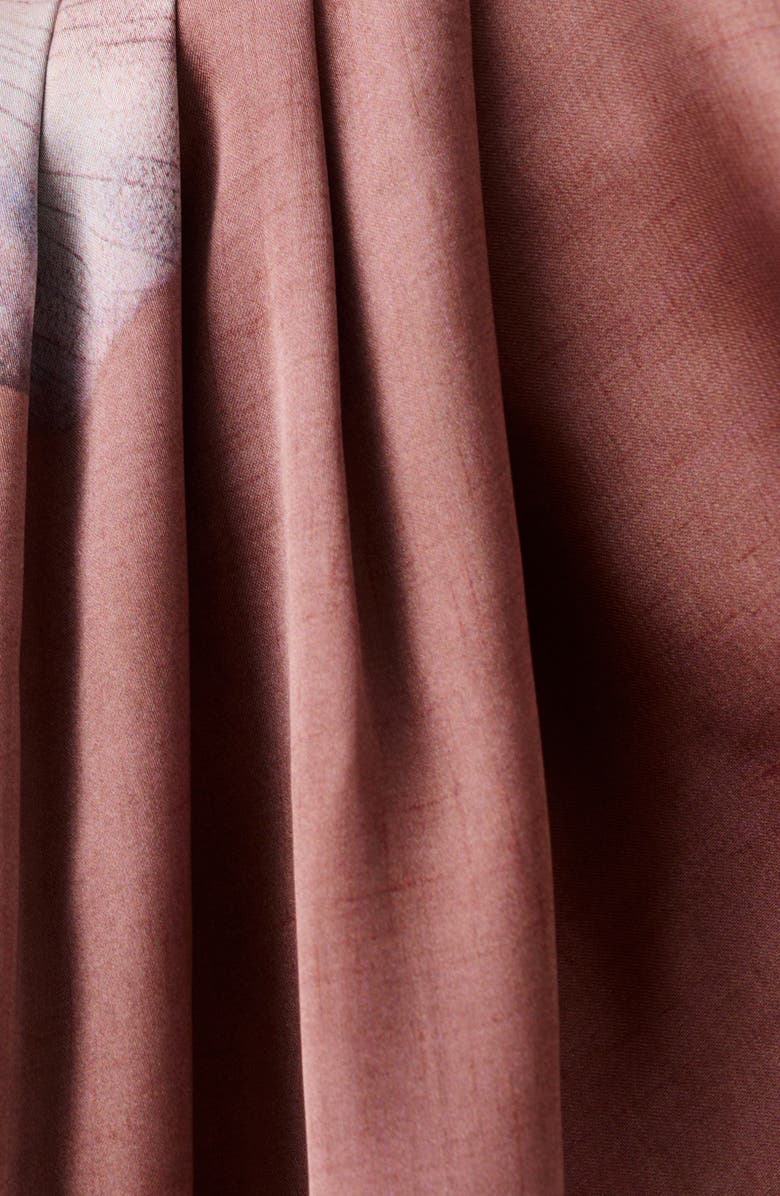 MANGO Floral Print Drape Sleeveless Top, Alternate, color, Pastel Pink