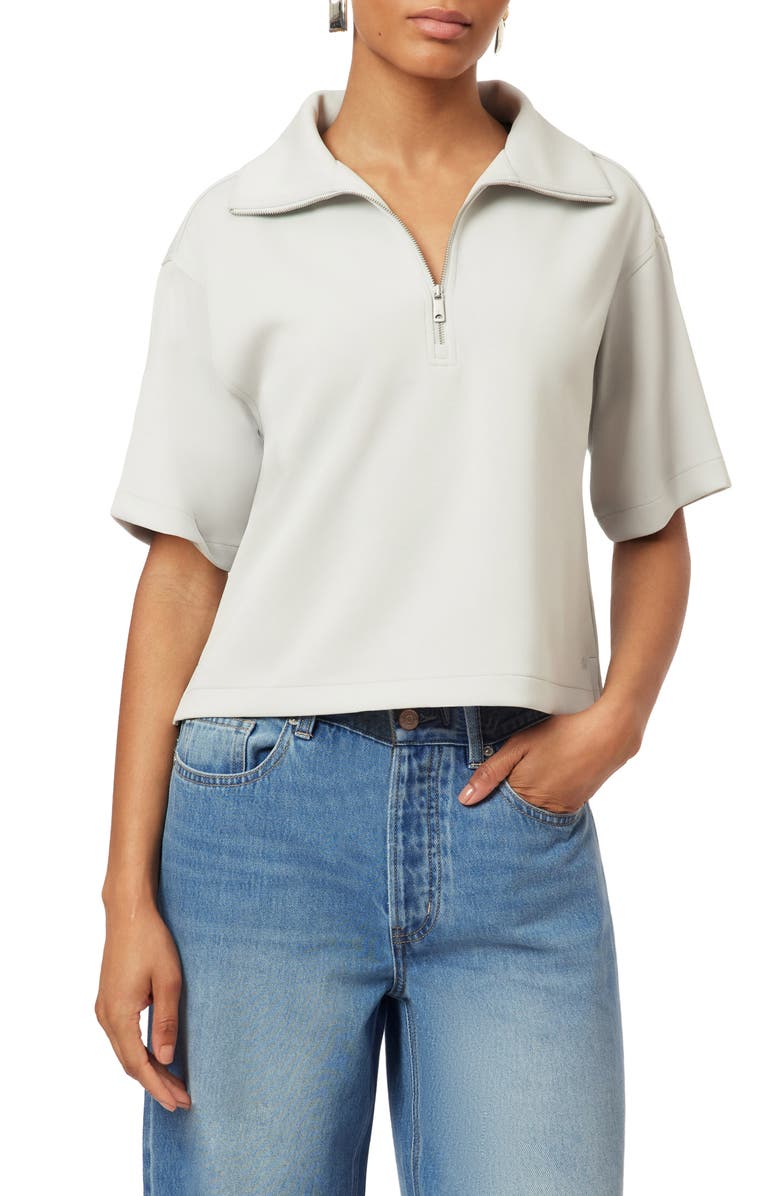 Scotch & Soda Quarter Zip Tee, Main, color, Lunar Rock