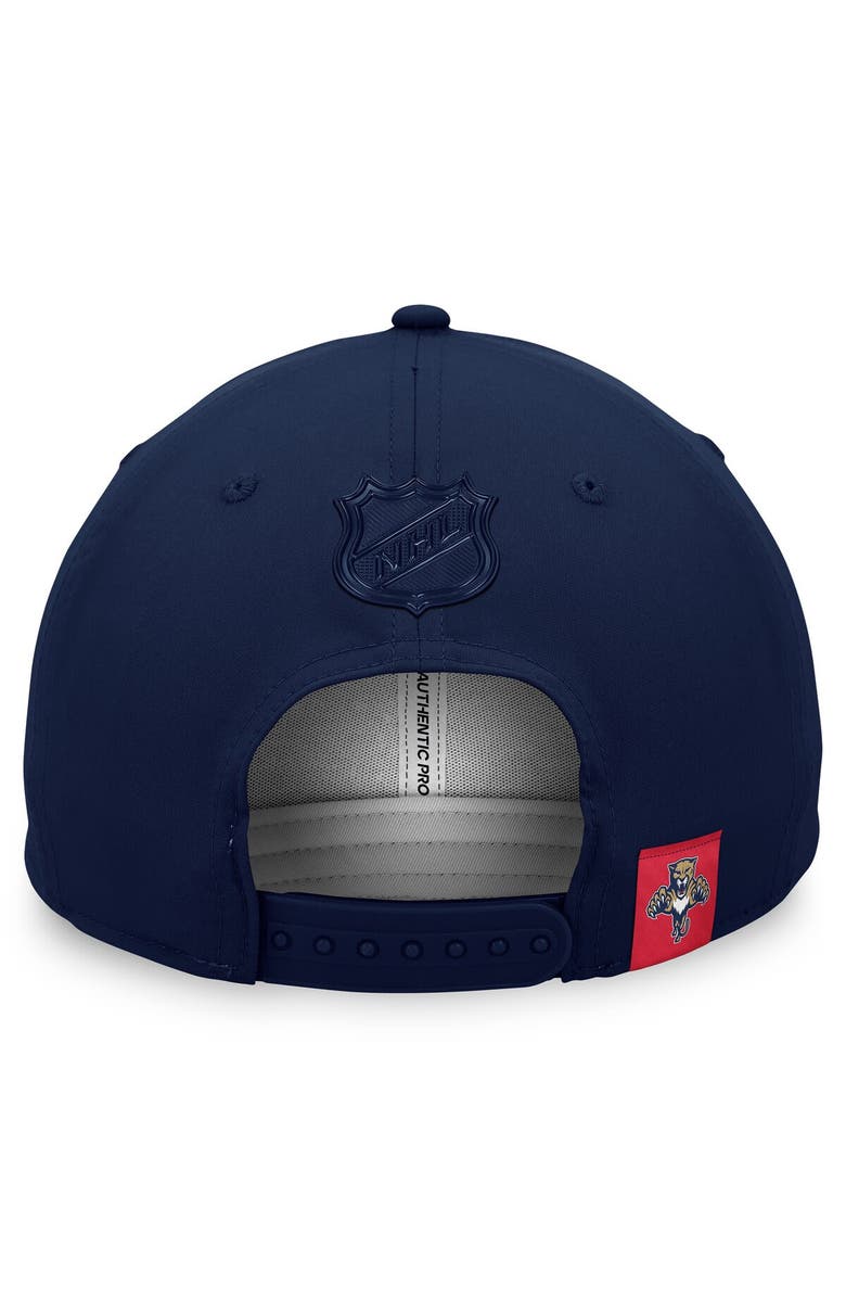 FANATICS Men's Fanatics Branded  Navy Florida Panthers Authentic Pro Road Side Logo Adjustable Hat, Alternate, color, 