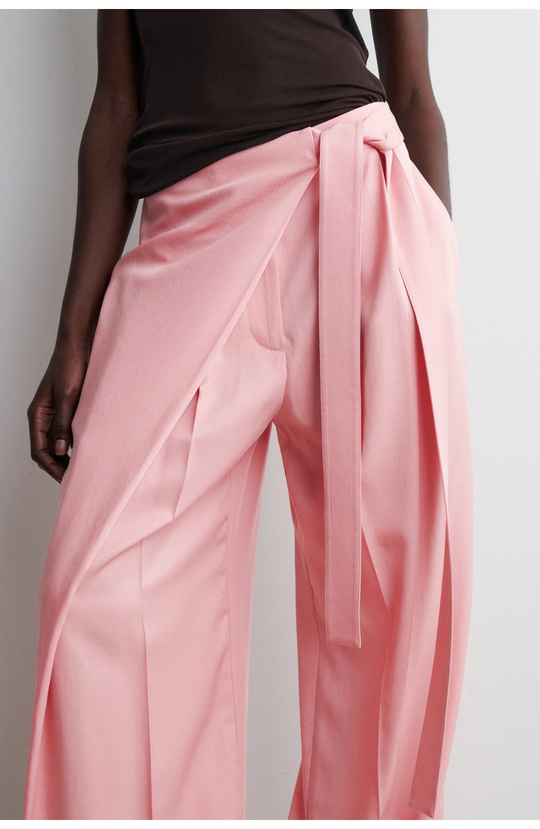 COS Fluid Wrap-Front Pants, Alternate, color, Pink