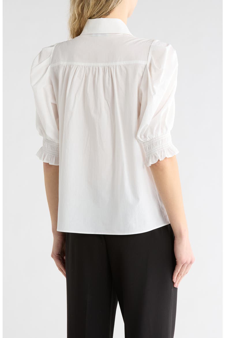 Corinne Puff Sleeve Button-Up Shirt, Alternate, color, IVORY