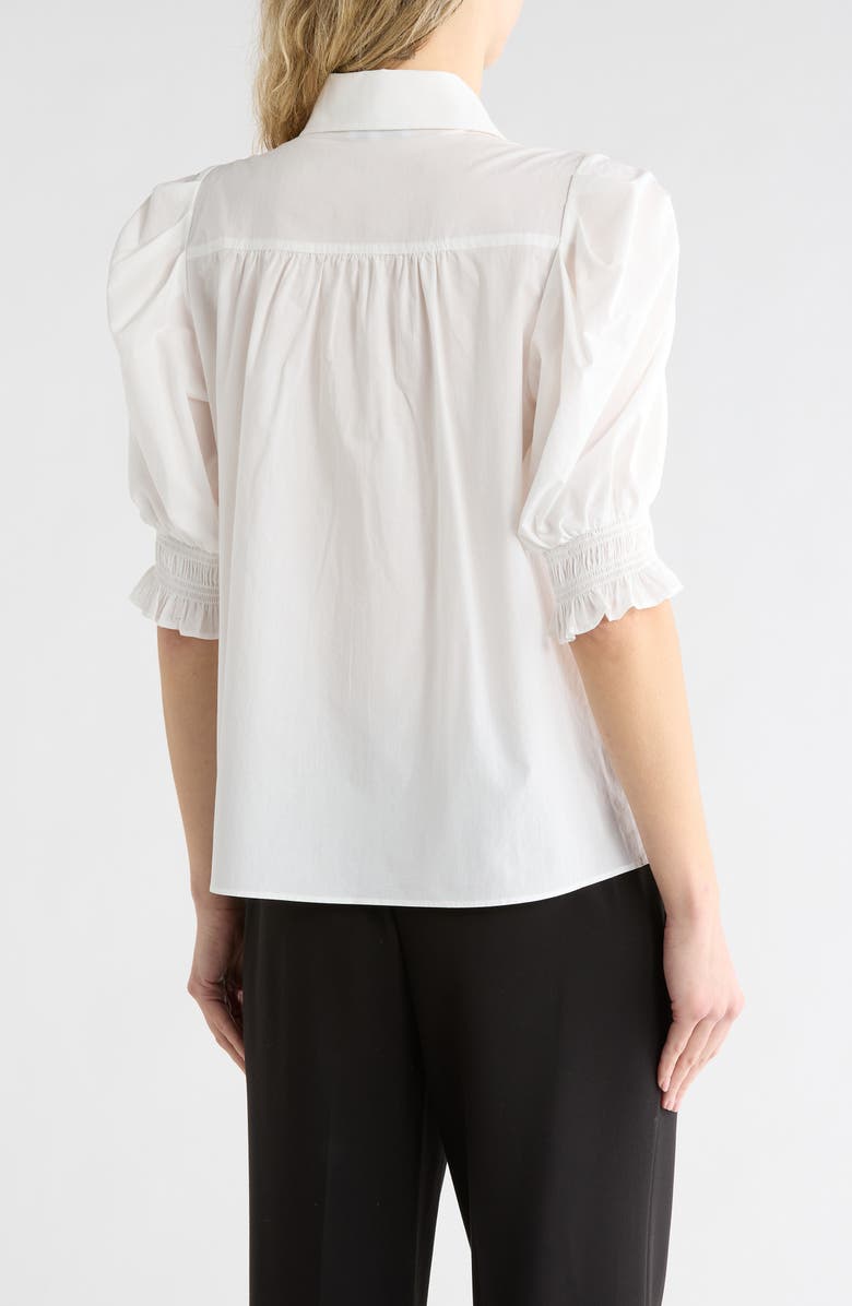 Ramy Brook Corinne Puff Sleeve Button-Up Shirt, Alternate, color, Ivory