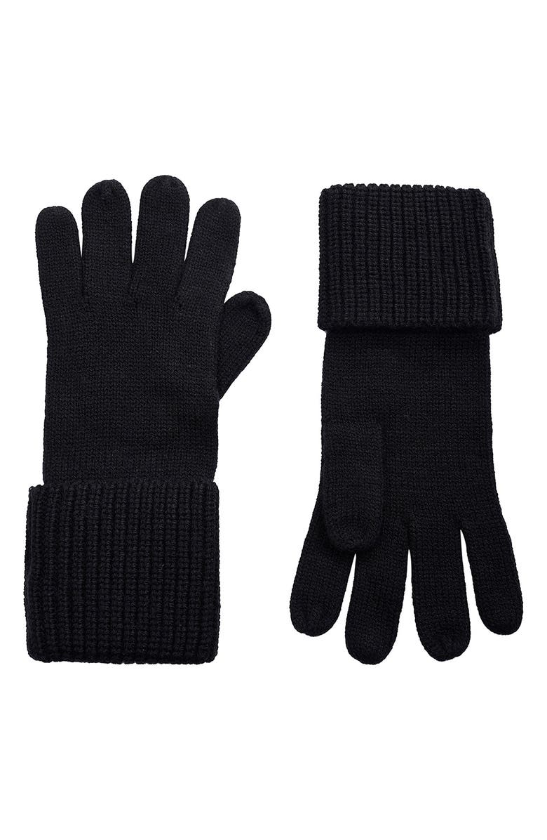 AllSaints Cuffed Knit Gloves, Main, color,