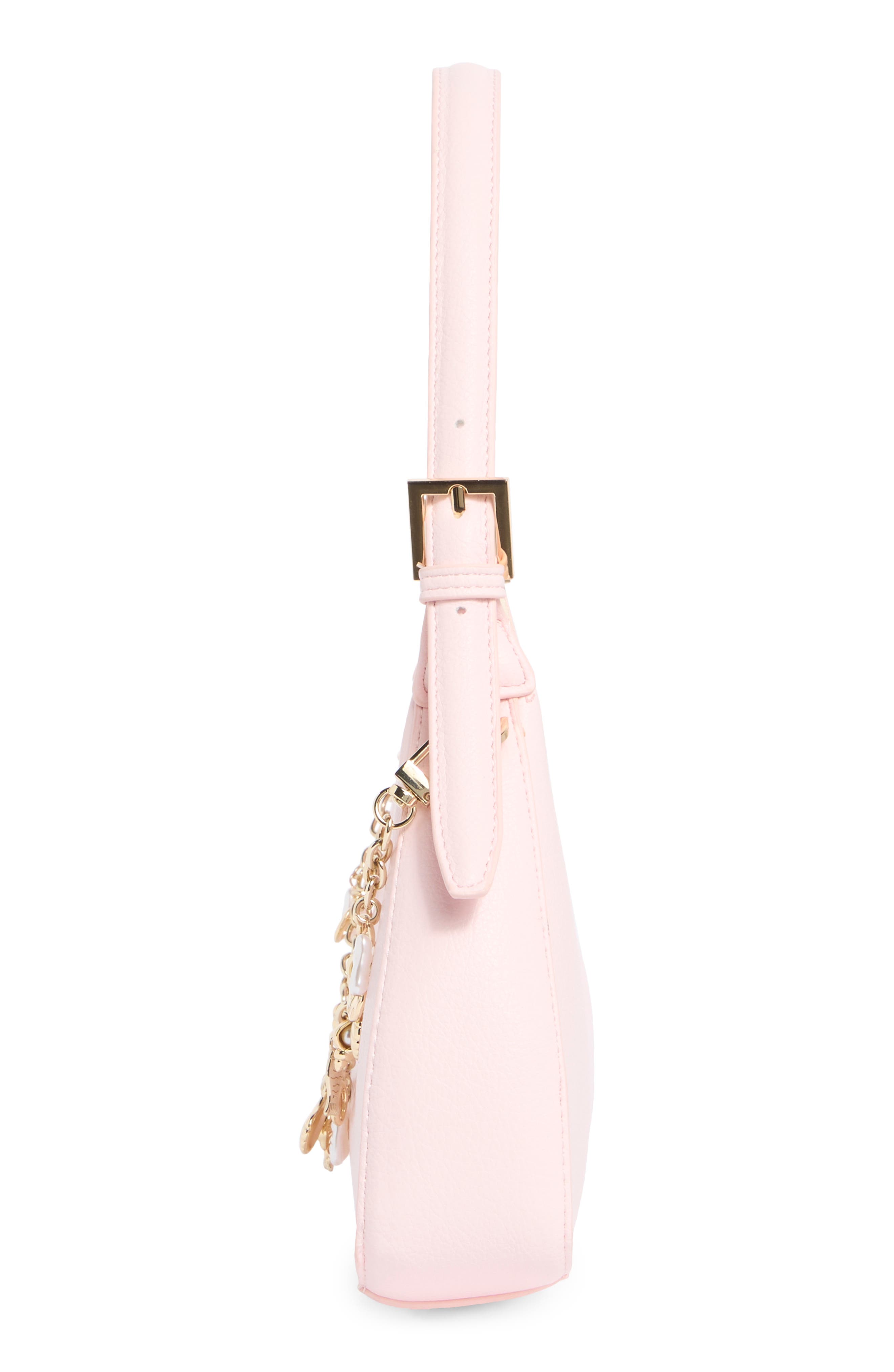 Faux Leather Shoulder Bag, Alternate, color, PRIMROSE