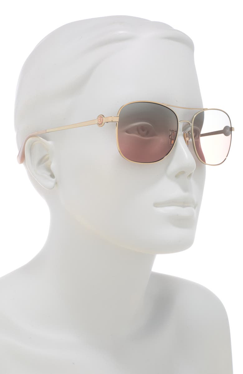 COACH 56mm Rectangle Downtown Sunglasses, Alternate, color, 