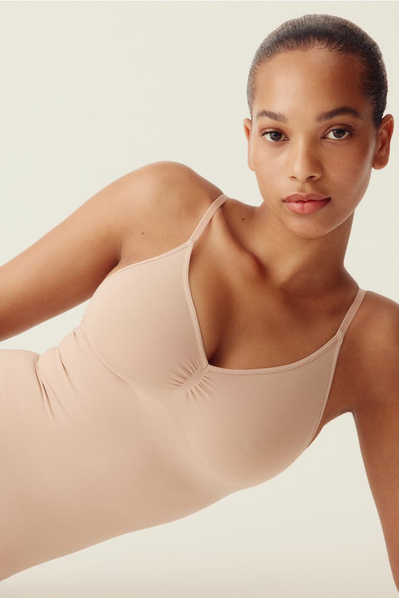 Firm Shape Sculpting Thong Body, Alternate, color, Light beige