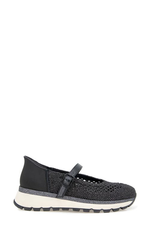 Reaction Kenneth Cole Kuerq Ez Mary Jane Sneaker In Black Knit