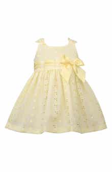 Bonnie Jean Eyelet Bow Shoulder Dress