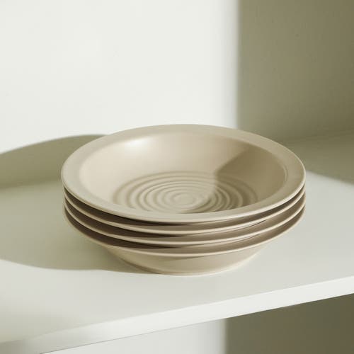 Stone Lain Orbit Stoneware 4-piece Pasta Bowl Set In Neutral