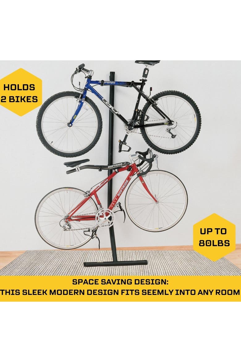 Gravity Bike Stand for 2 Bikes, Alternate, color, Black