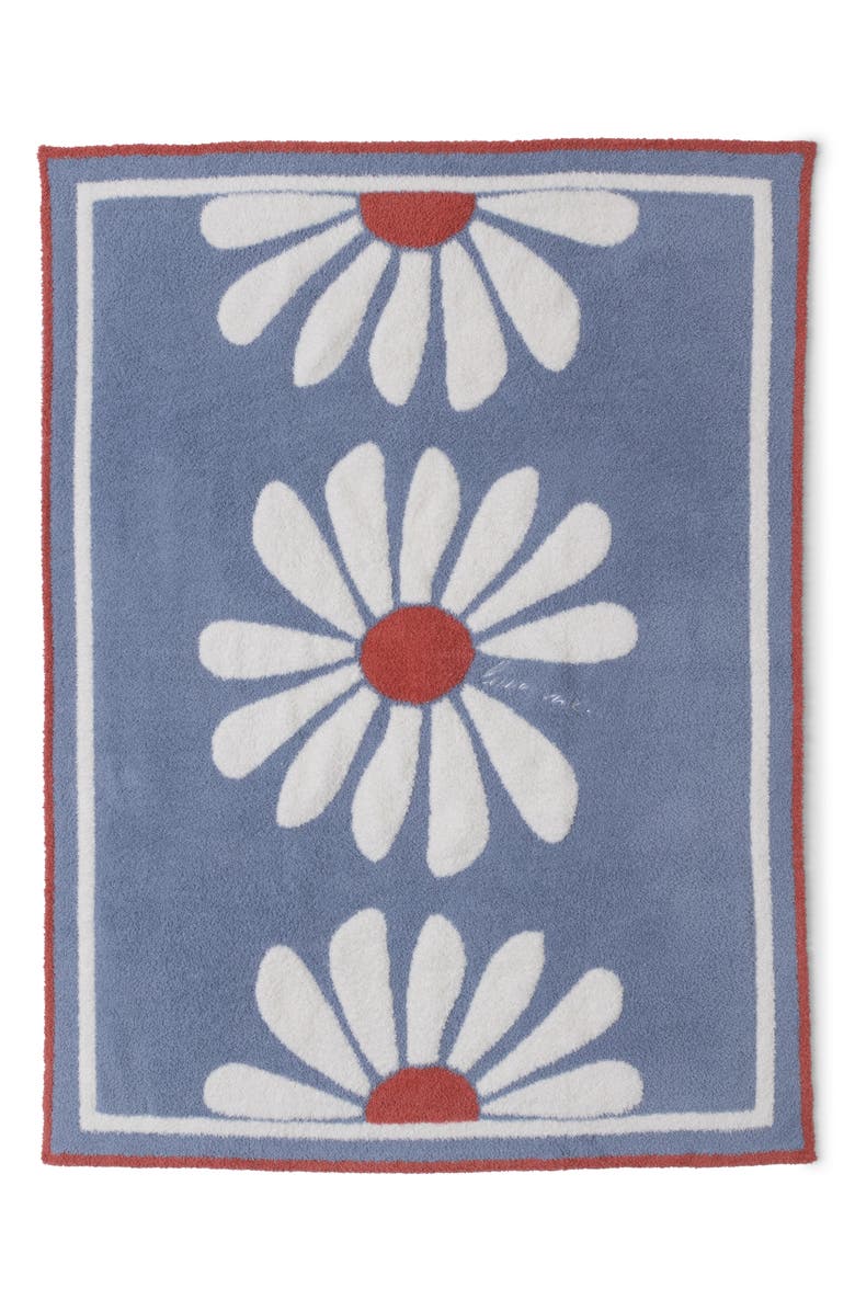Barefoot Dreams<sup>®</sup> Daisy Jacquard CozyChic<sup>®</sup> Stroller Blanket, Main, color, Ocean Air Multi