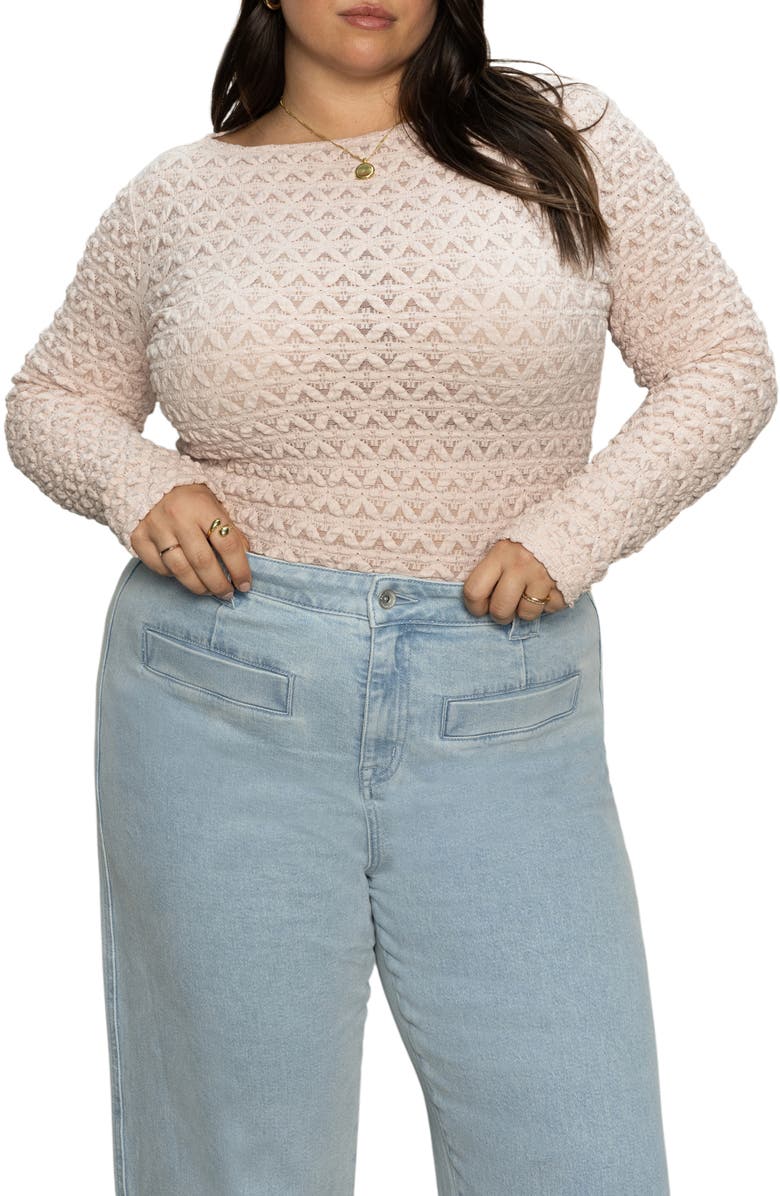 Sanctuary Texture Boat Neck Top, Alternate, color,