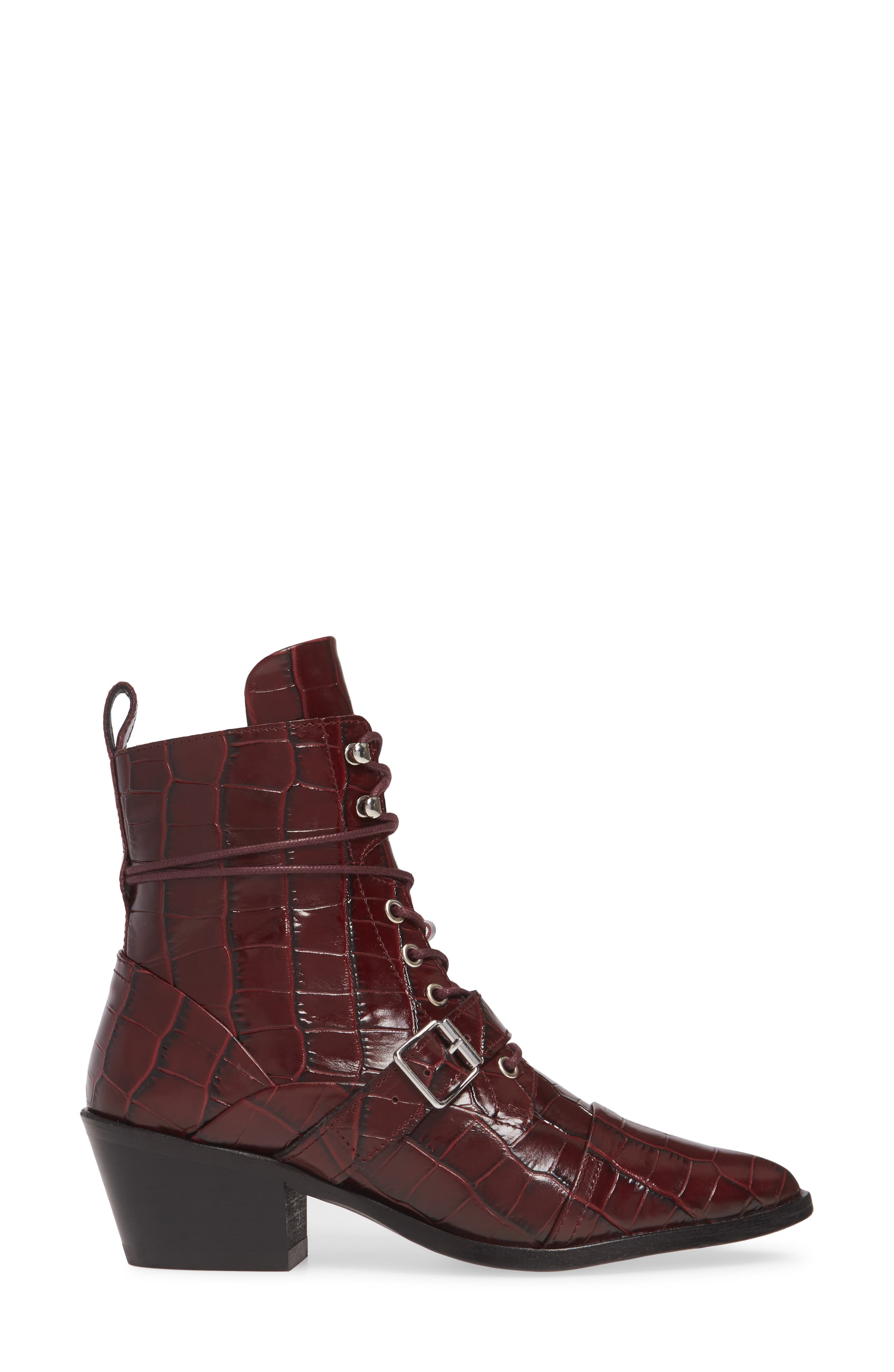 Katy Boot, Alternate, color, BERRY CROC LEATHER