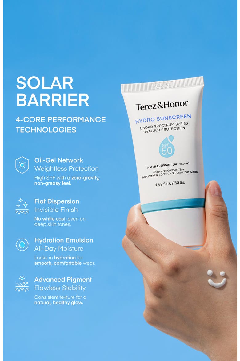 Hydro Sunscreen, Alternate, color, White, Blue