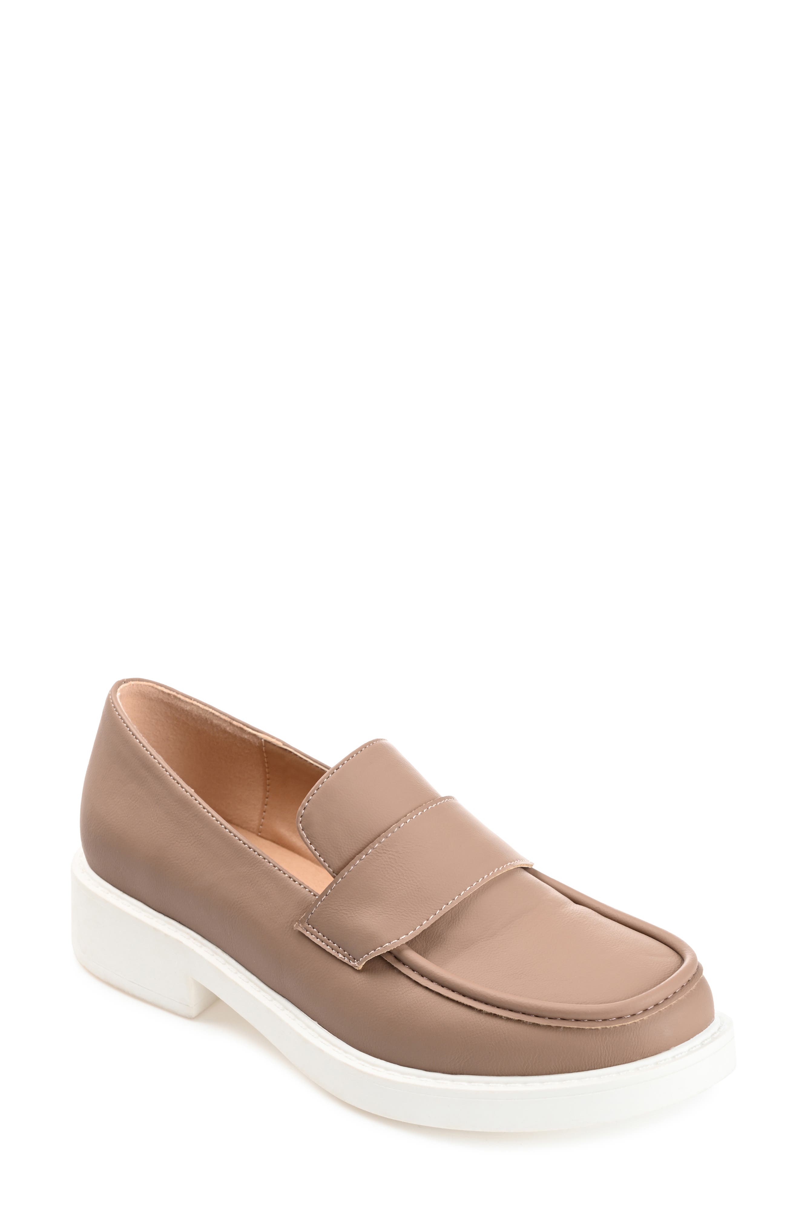 Journee Collection Saydee Slip-On Loafer, Main, color, Taupe
