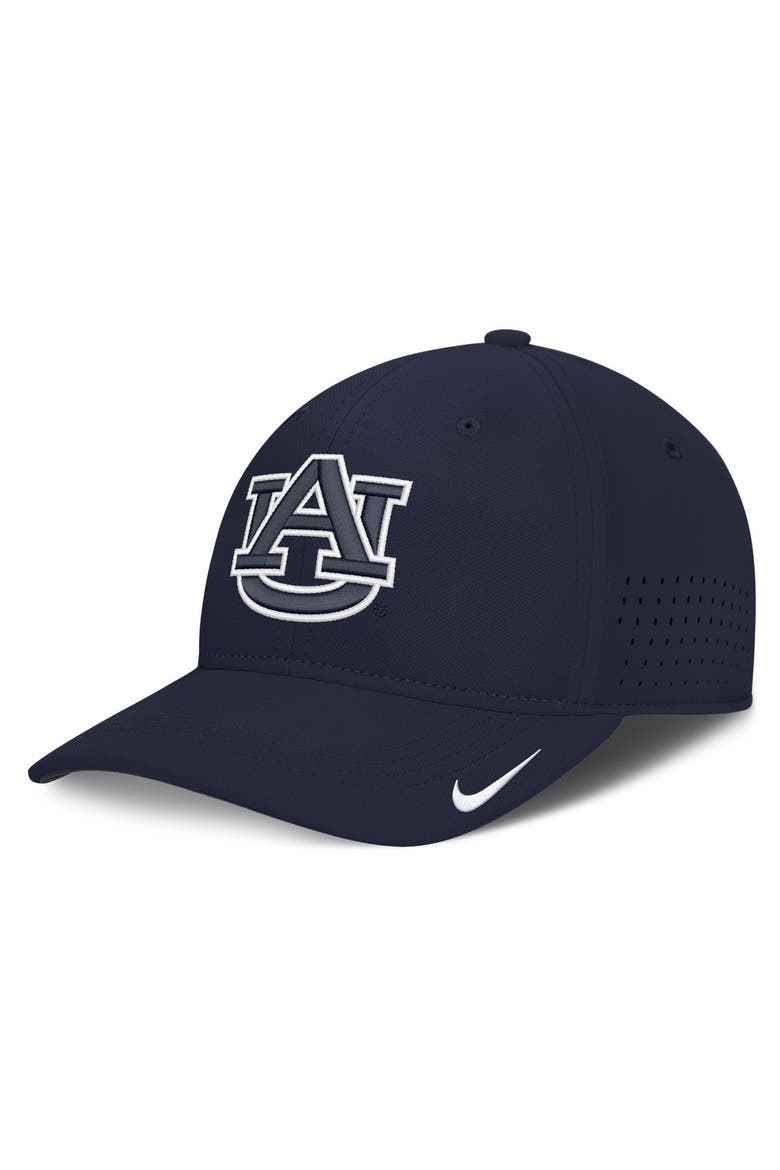Men's Nike  Navy Auburn Tigers 2026 Sideline Practice AeroBill SwooshFlex Dri-FIT Hat, Main, color, Navy