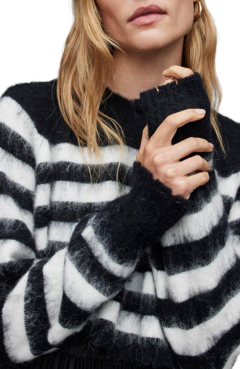 AllSaints Josie Two-Piece Crop Sweater & Midi Dress, Alternate, color,