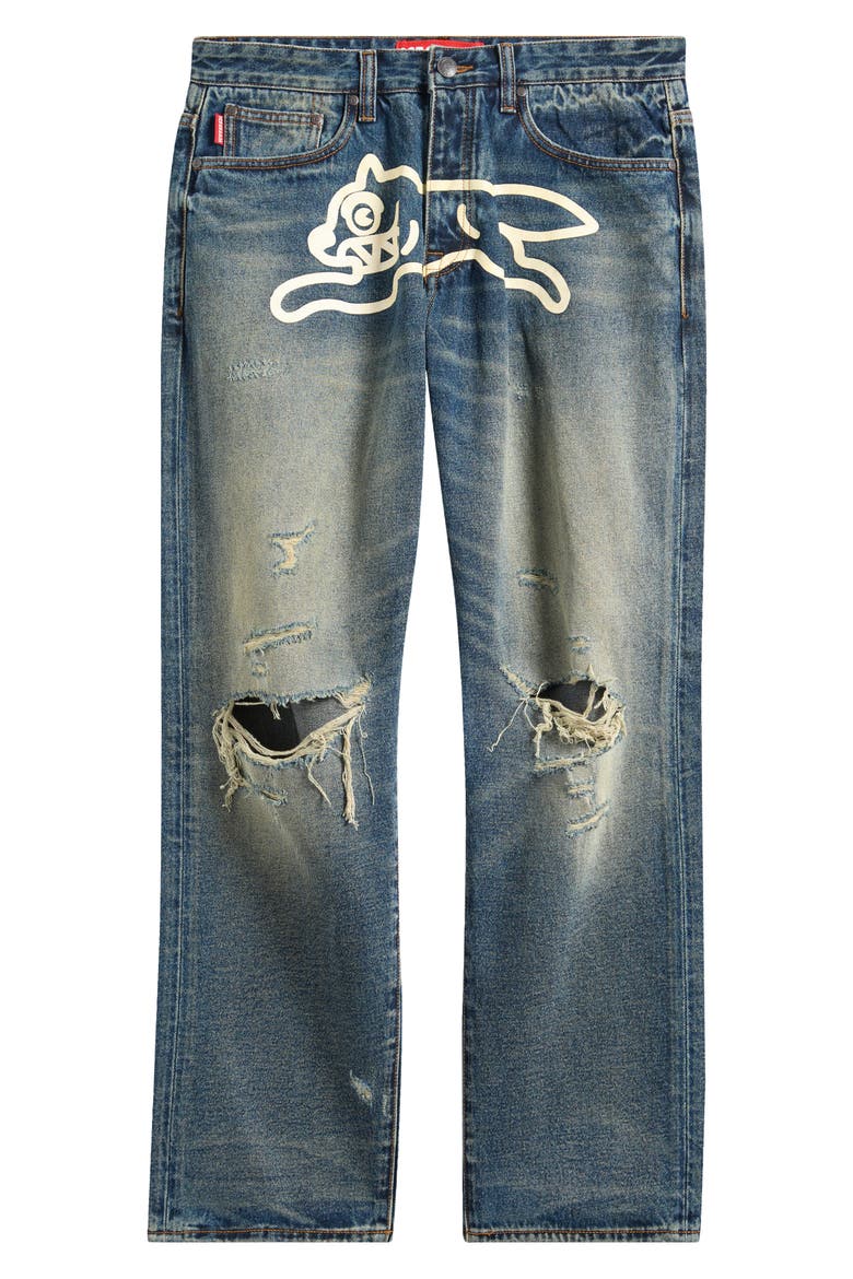 Nocturnal Ripped Cotton Jeans, Alternate, color, PISTACHIO