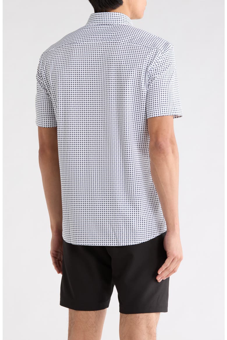 Roan Slim Fit Short Sleeve Button-Up Shirt, Alternate, color, DARK BLUE