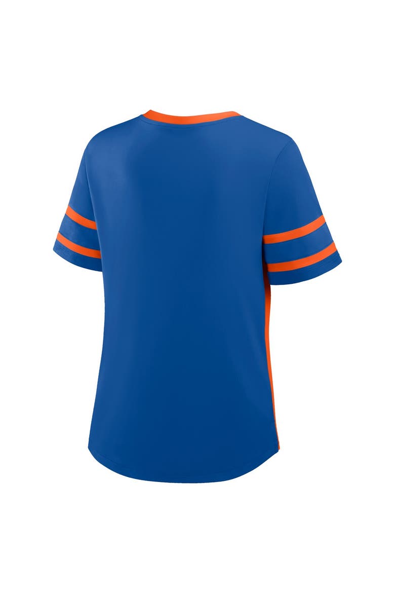 Women's Fanatics Royal/Orange Florida Gators Be Fearless Athena Lace-Up T-Shirt, Alternate, color, Royal